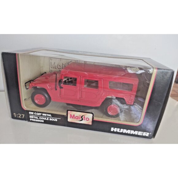SPECIAL EDITION HUMMER by MAISTO Red DIE-CAST METAL 1/27 Original Box - Picture 1 of 13